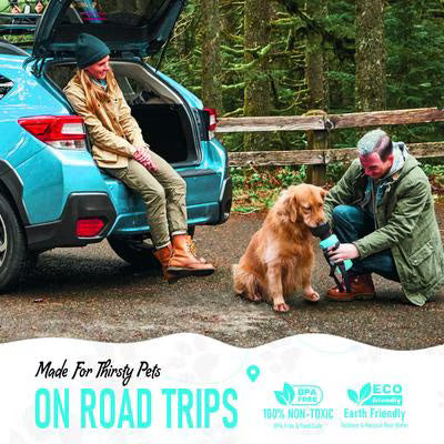 Foldable Travel Dog Water Bottle & Bowl – Leak‑Proof
