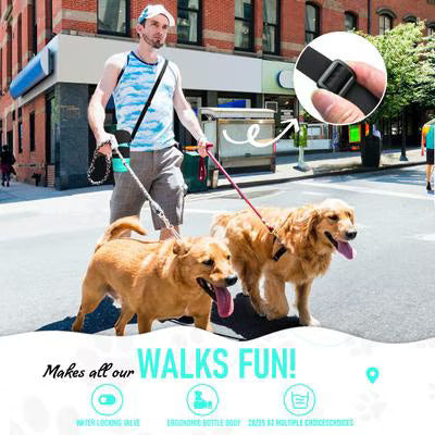 Foldable Travel Dog Water Bottle & Bowl – Leak‑Proof
