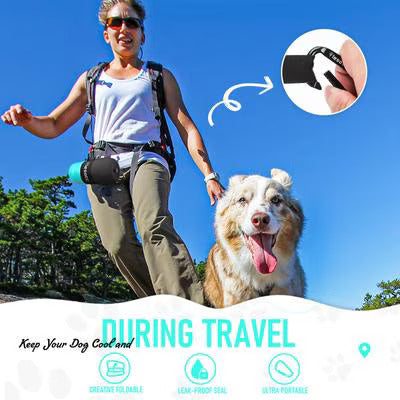 Foldable Travel Dog Water Bottle & Bowl – Leak‑Proof