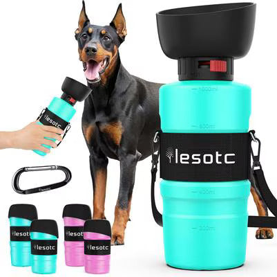 Foldable Travel Dog Water Bottle & Bowl – Leak‑Proof